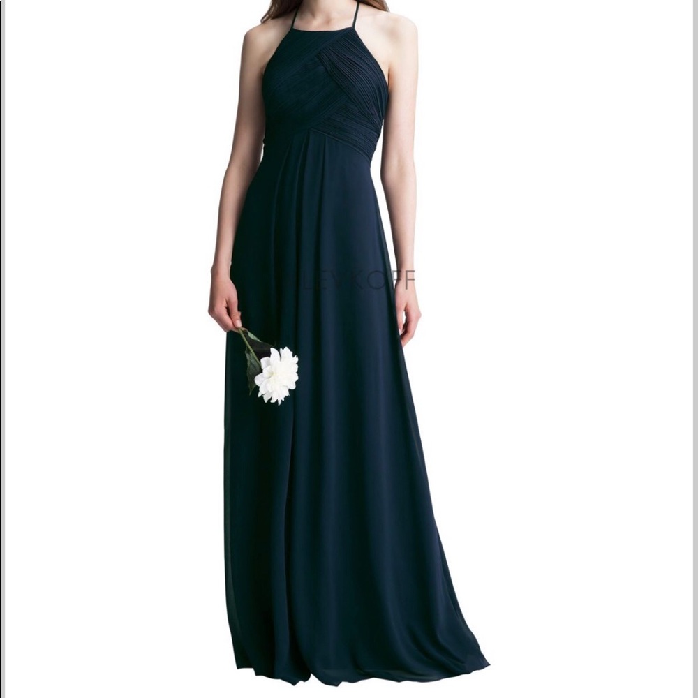 Levkoff Navy Bridesmaid Dress